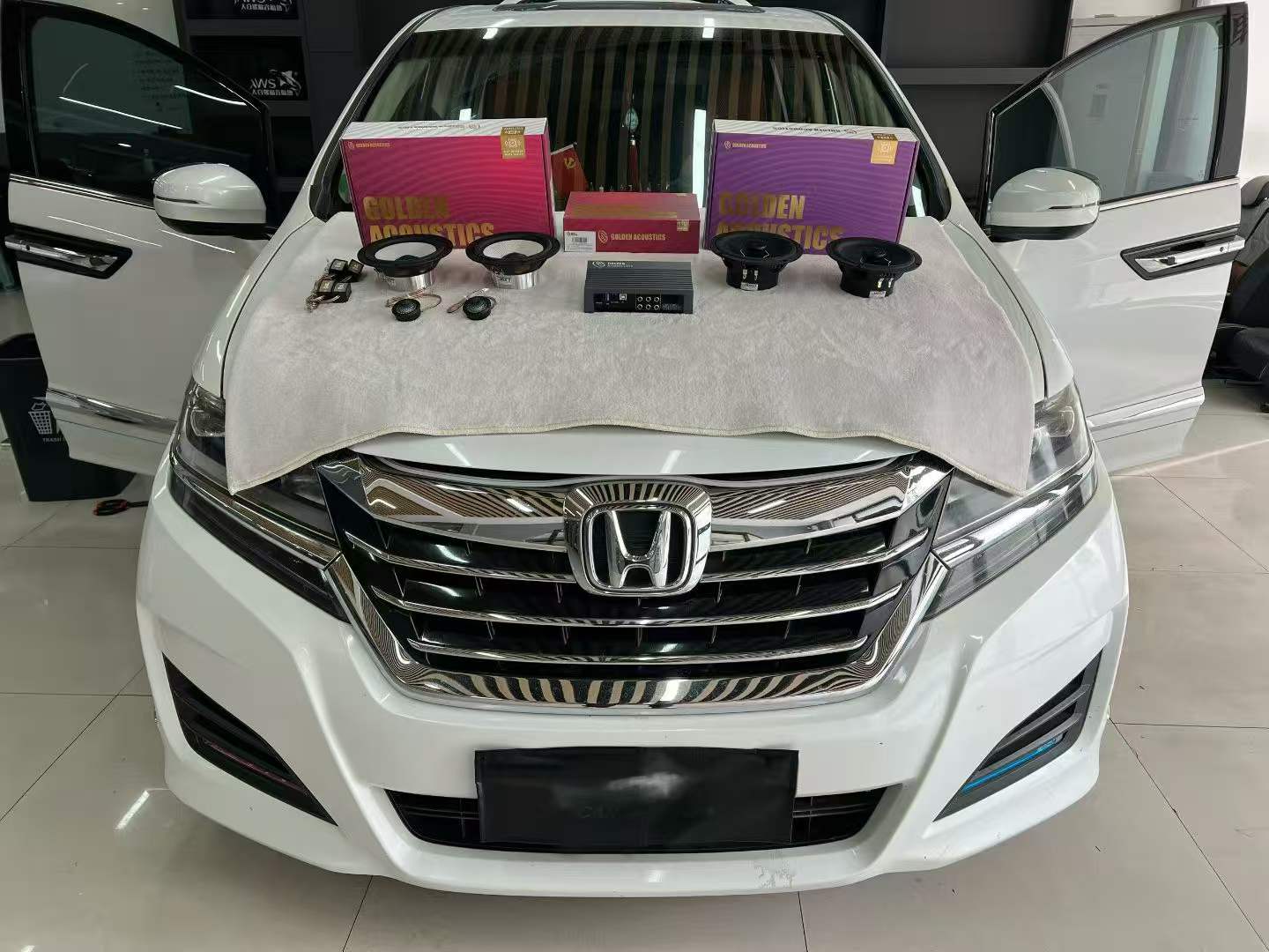 本田艾力绅音响升级 黄金声学 MA6.2+VE46 + 四门双层隔音 原装位无损打造高质感原声体验