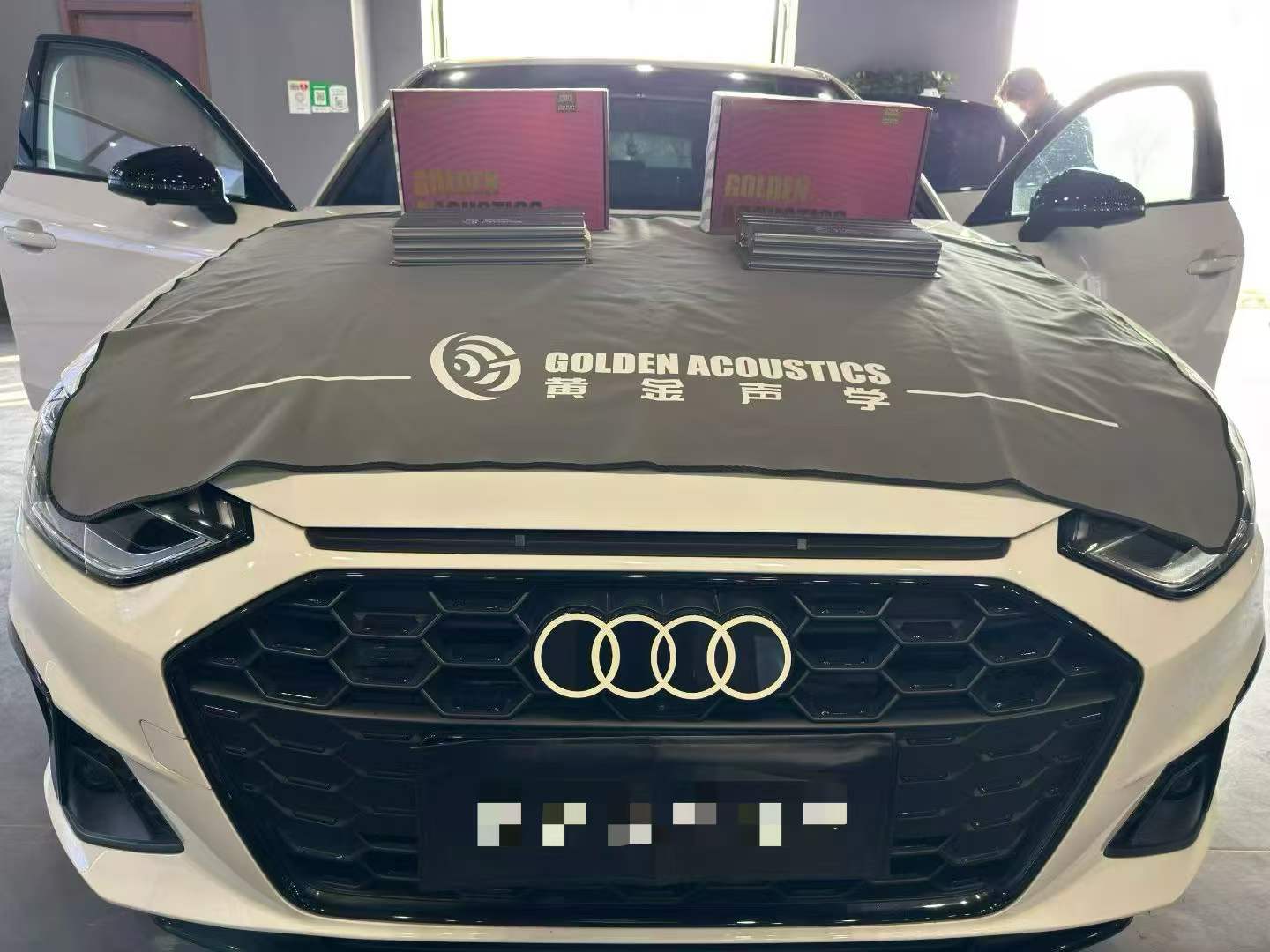 奥迪A4音响升级案例｜仅升级两台黄金声学MA1004功放，激发原车喇叭潜力